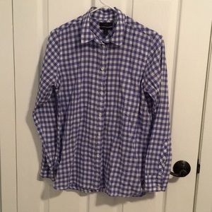 J.Crew Periwinkle checked shirt. Gingham!